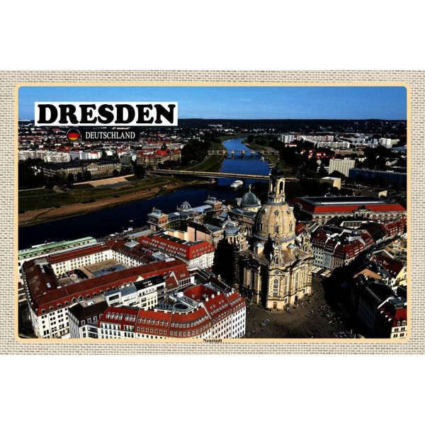 Vianmo Insegna In Legno 12X18 Cm Dresden Neustadt-image