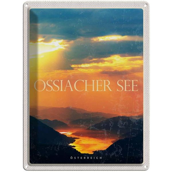 Vianmo Insegna Di Latta 40X30 Cm Ossiacher See Natur Sonnenuntergang-image