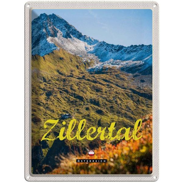 Vianmo Insegna Di Latta 40X30 Cm Zillertal ÖSterreich Natur Berg WäLder-image