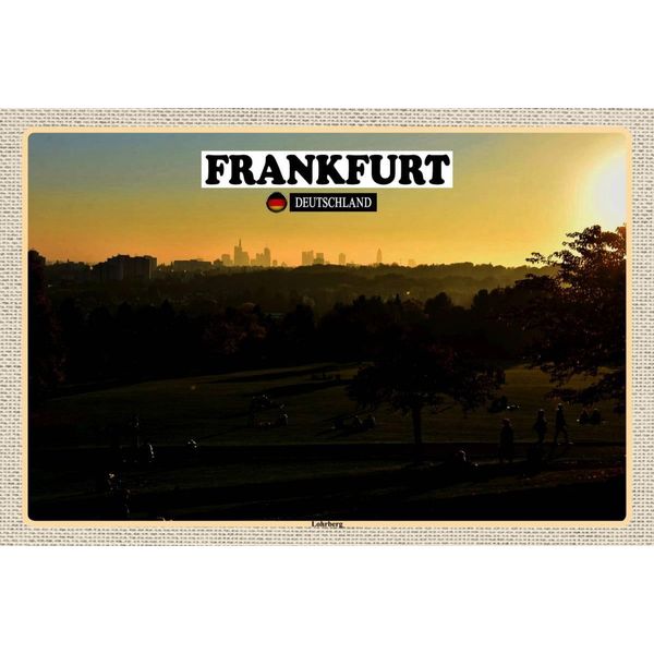 Vianmo Insegna In Legno 12X18 Cm Frankfurt Lohrberg Ausblick Park-image