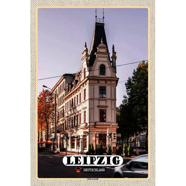 Vianmo Insegna In Legno 18X12 Cm Leipzig SüDvorstadt GebäUde-image