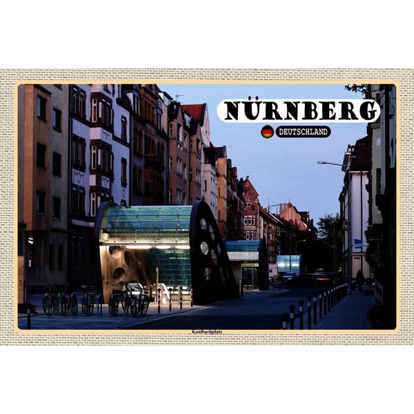 Vianmo Insegna In Legno 12X18 Cm NüRnberg Kaulbachplatz-image