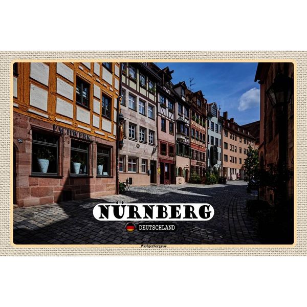 Vianmo Insegna In Legno 12X18 Cm NüRnberg WeißGebergasse-image