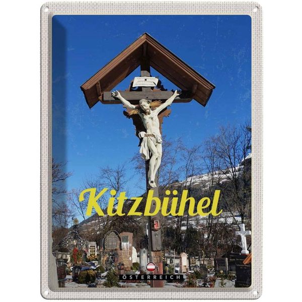 Vianmo Insegna Di Latta 40X30 Cm KitzbüHel ÖSterreich Jesus Skulptur-image