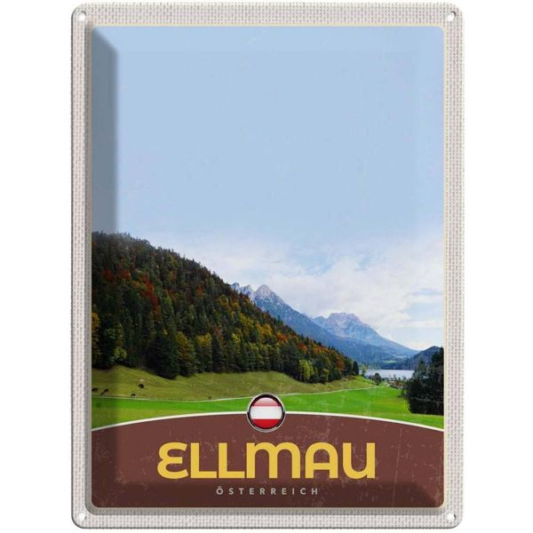 Vianmo Insegna Di Latta 40X30 Cm Ellmau ÖSterreich Natur WäLder-image
