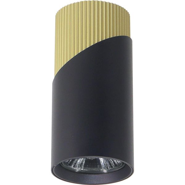 Spot Decorativo A Soffitto Nero-Oro 1Xgu10 8W Neo Milagro-image