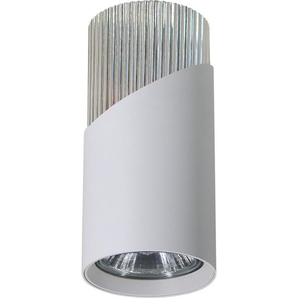 Spot Decorativo A Soffitto Bianco Cromo 1Xgu10 8W Neo Milagro-image