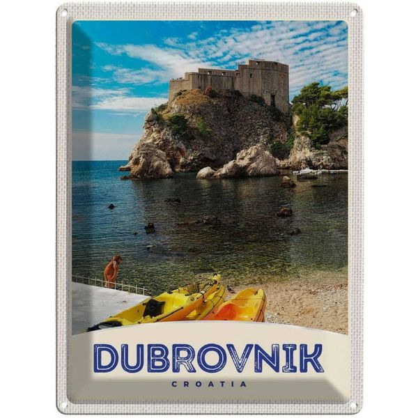 Vianmo Insegna Di Latta 40X30 Cm Debrovnik Kroatien Meer Architektur-image