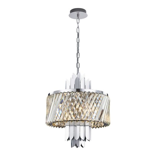 Lampadario Glamour In Cristallo Cromato Margot 6Xe14 40W Milagro-image