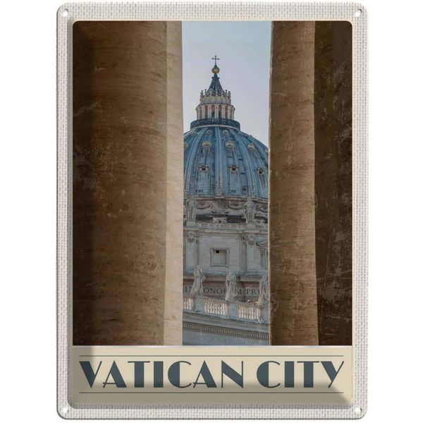 Vianmo Insegna Di Latta 40X30 Cm Vatikan City GebäUde Architektur-image
