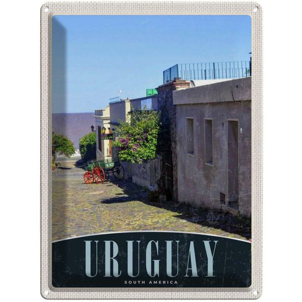 Vianmo Insegna Di Latta 40X30 Cm Uruguay SüD Amerika Stadt-image
