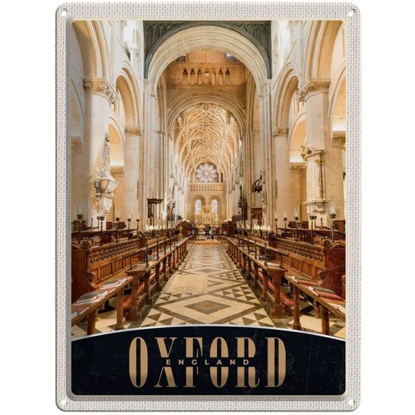 Vianmo Insegna Di Latta 40X30 Cm Oxford England Europa Kirche Innen-image