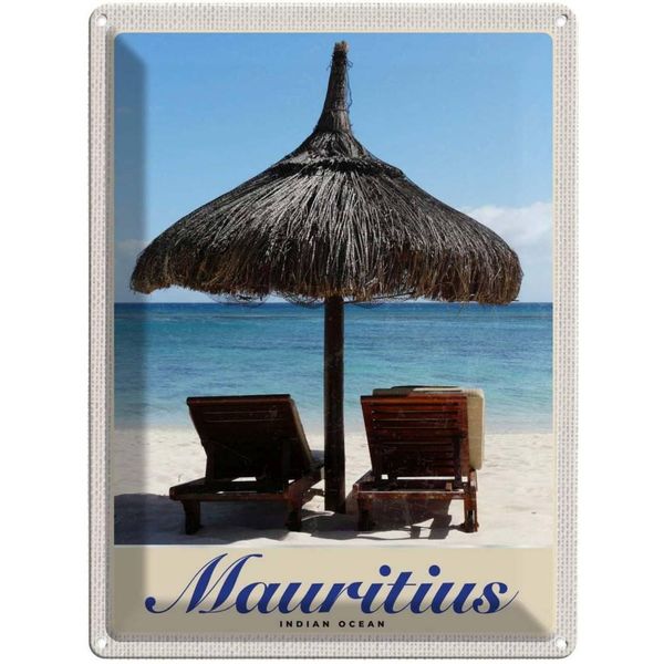 Vianmo Insegna Di Latta 40X30 Cm Mauritius Indischer Ozean Liege-image