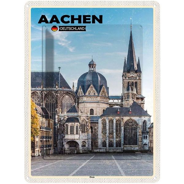 Vianmo Insegna Di Latta 40X30 Cm Aachen Deutschland Dom Architektur-image