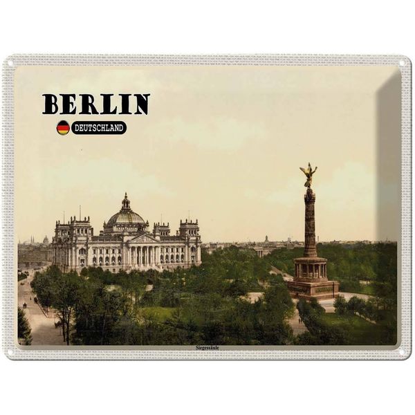 Vianmo Insegna Di Latta 30X40 Cm Berlin SiegessäUle Deutschland-image