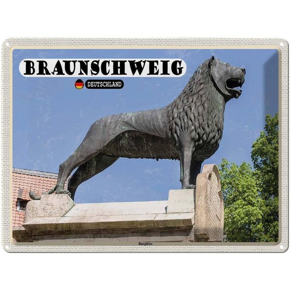 Vianmo Insegna Di Latta 30X40 Cm Braunschweig BurglöWe Architektur-image