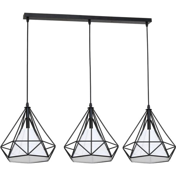Lampadario 3X60W E27 Triangolo ML162 Milagro-image