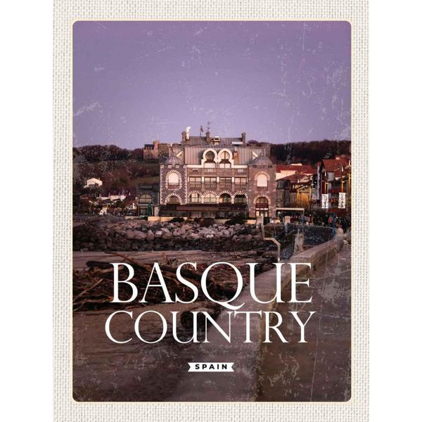 Vianmo Insegna In Legno 40X30 Cm Retro Basque Country Spain Baskenland-image