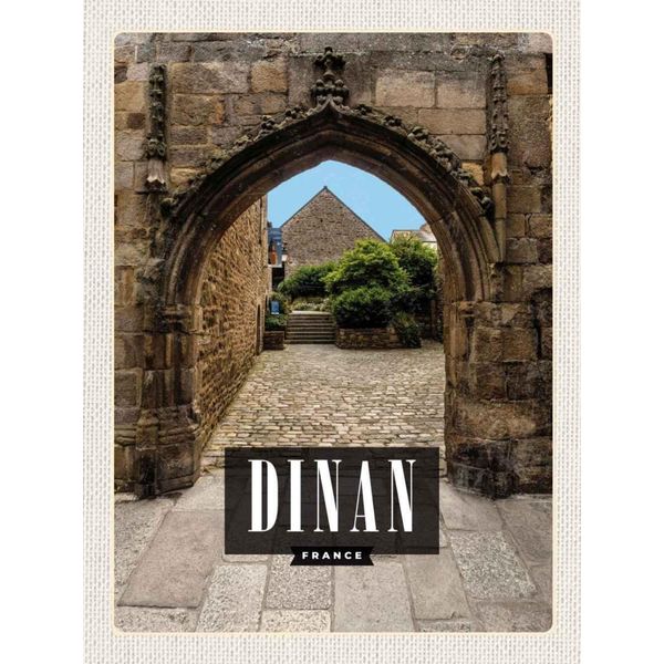 Vianmo Insegna In Legno 40X30 Cm Dinan France Stadtmauer Schloss-image