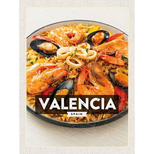 Vianmo Insegna In Legno 40X30 Cm Valencia Spain Fisch MeeresfrüChte-image