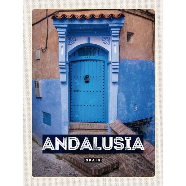 Vianmo Insegna In Legno 40X30 Cm Andalusia Spain Retro Altstadt-image