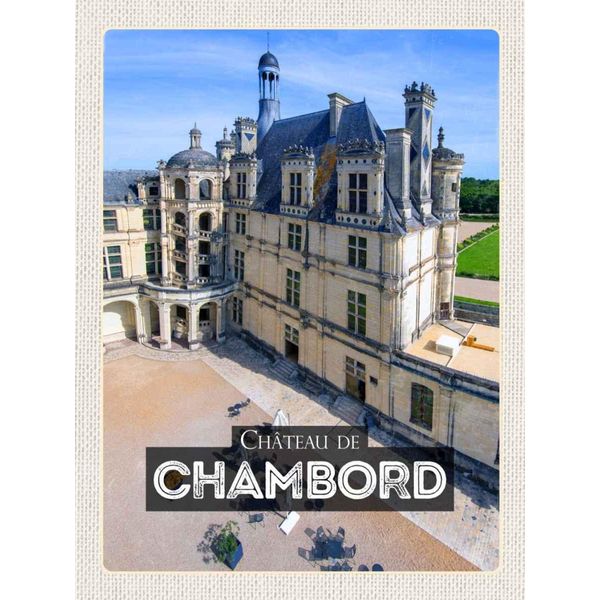 Vianmo Insegna In Legno 40X30 Cm ChâTeau De Chambord Schloss-image