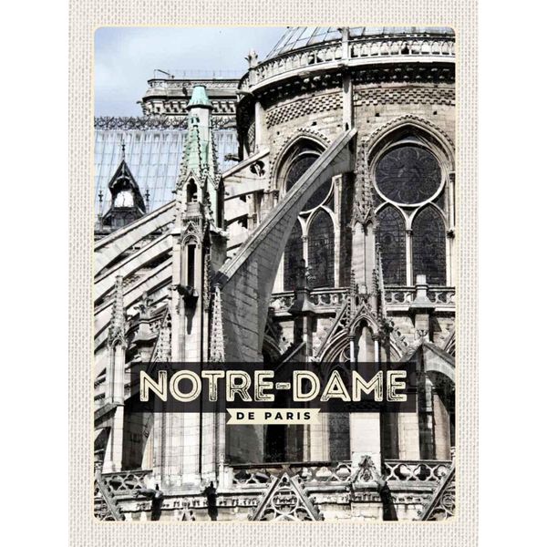 Vianmo Insegna In Legno 40X30 Cm Notre-Dame De Paris Architektur-image