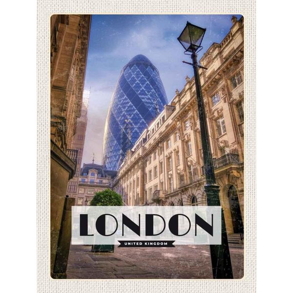 Vianmo Insegna In Legno 40X30 Cm London England Mittelalter Bild-image