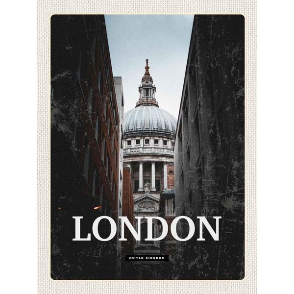 Vianmo Insegna In Legno 40X30 Cm London Uk Ausblick Panorama-image