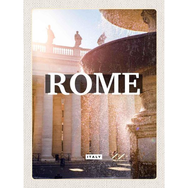 Vianmo Insegna In Legno 40X30 Cm Rom Italien Brunnen Mittelalter-image