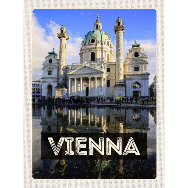 Vianmo Insegna In Legno 40X30 Cm Wien ÖSterreich Karlskirche Reise-image
