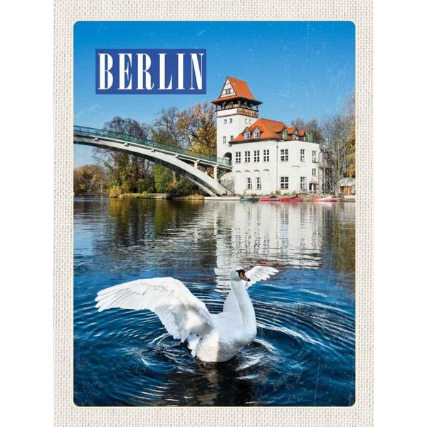 Vianmo Insegna In Legno 40X30 Cm Berlin Deutschland Spree Fluss-image