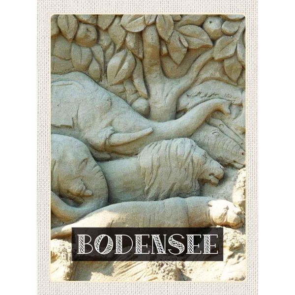 Vianmo Insegna In Legno 40X30 Cm Bodensee Deutschland Tiere Statue-image
