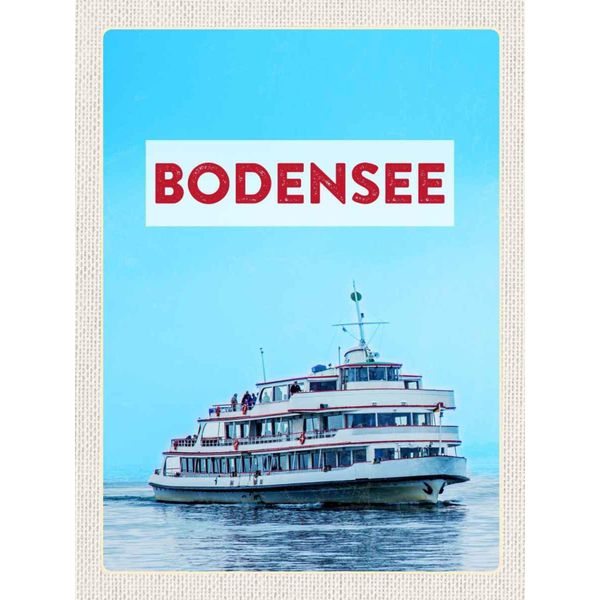 Vianmo Insegna In Legno 40X30 Cm Bodensee Deutschland Schiff Auf See-image