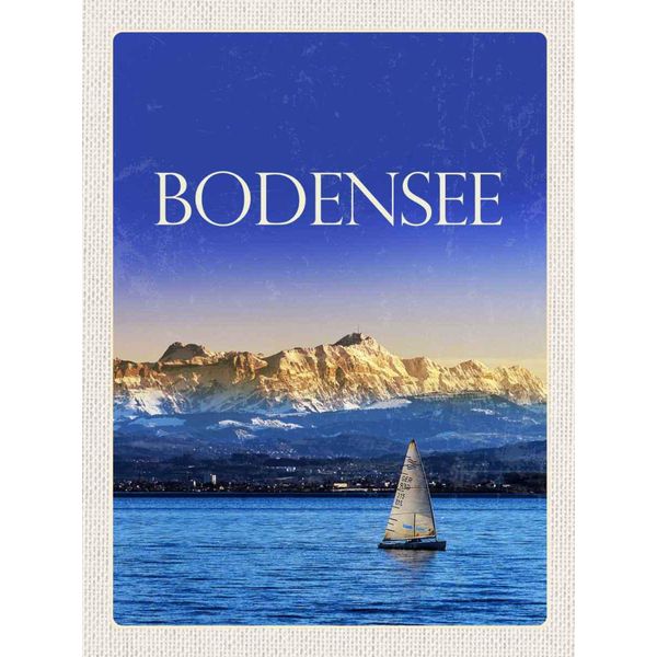 Vianmo Insegna In Legno 40X30 Cm Bodensee Deutschland Bot See-image