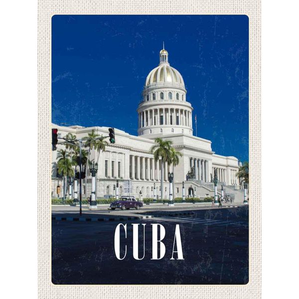 Vianmo Insegna In Legno 40X30 Cm Cuba Karibik GemäLde SehenswüRdigkeit-image