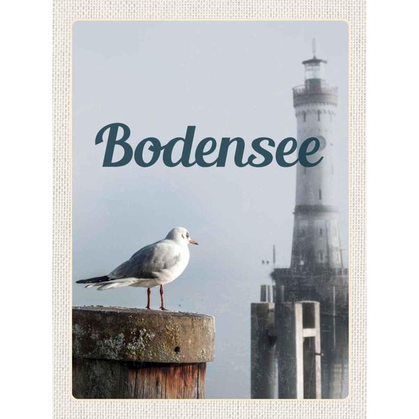 Vianmo Insegna In Legno 40X30 Cm Bodensee Deutschland Leuchtturm-image