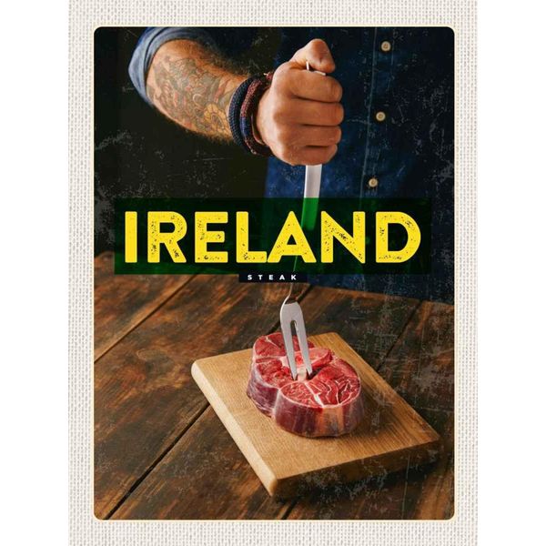 Vianmo Insegna In Legno 40X30 Cm Irland IrläNdisches Hereford Steak-image