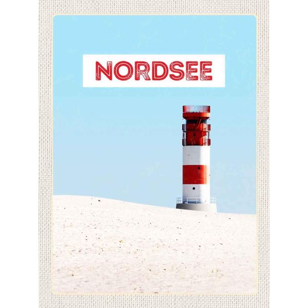 Vianmo Insegna In Legno 40X30 Cm Nordsee Deutschland Meer Leuchtturm-image