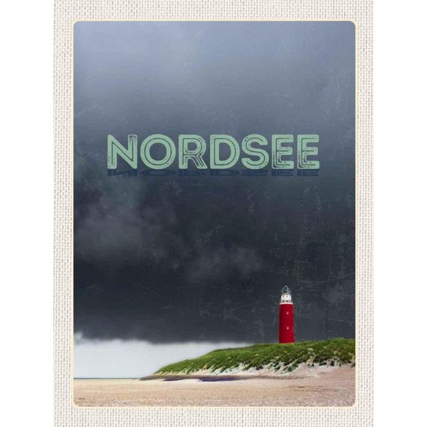 Vianmo Insegna In Legno 40X30 Cm Nordsee Leuchtturm Gewitter-image