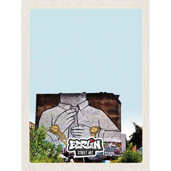 Vianmo Insegna In Legno 40X30 Cm Berlin Kreuzberg Graffiti GeschäFtsmann-image