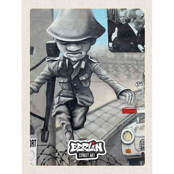 Vianmo Insegna In Legno 40X30 Cm Berlin Hauptstadt Krieg Street Art-image