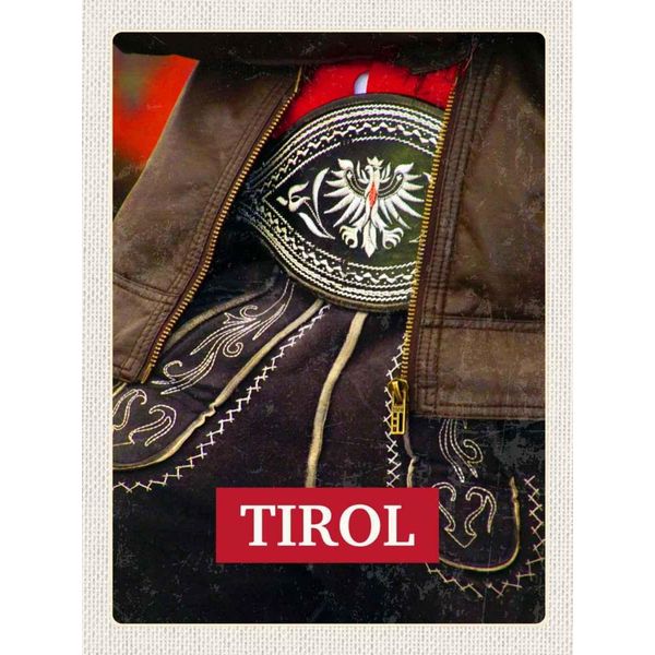 Vianmo Insegna In Legno 40X30 Cm Tirol ÖSterreich Traditionell Kleid-image