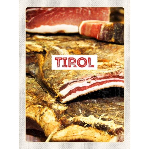 Vianmo Insegna In Legno 40X30 Cm Tirol ÖSterreich Getrocknetes Fleisch-image