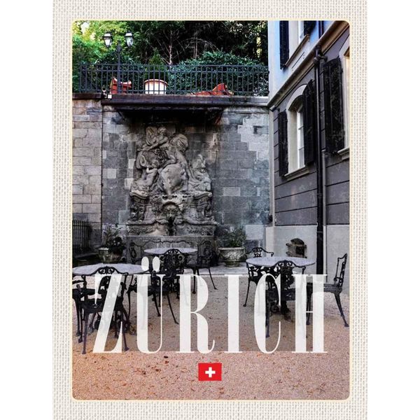 Vianmo Insegna In Legno 40X30 Cm ZüRich Schweiz Skulptur Architektur-image