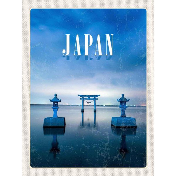 Vianmo Insegna In Legno 40X30 Cm Japan Asien Meer Kultur Architektur-image