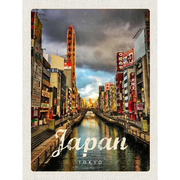 Vianmo Insegna In Legno 40X30 Cm Tokyo Japan Asien Urlaubsziel Kultur-image