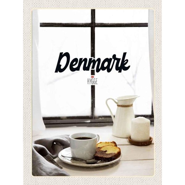 Vianmo Insegna In Legno 40X30 Cm DäNemark Kaffee Und Kuchen Fenster-image