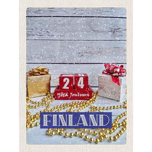 Vianmo Insegna In Legno 40X30 Cm Finnland Waihnachten YöTä Jouluun-image