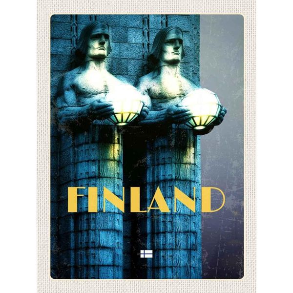 Vianmo Insegna In Legno 40X30 Cm Finnland Skulptur MäNner Mittelalter-image
